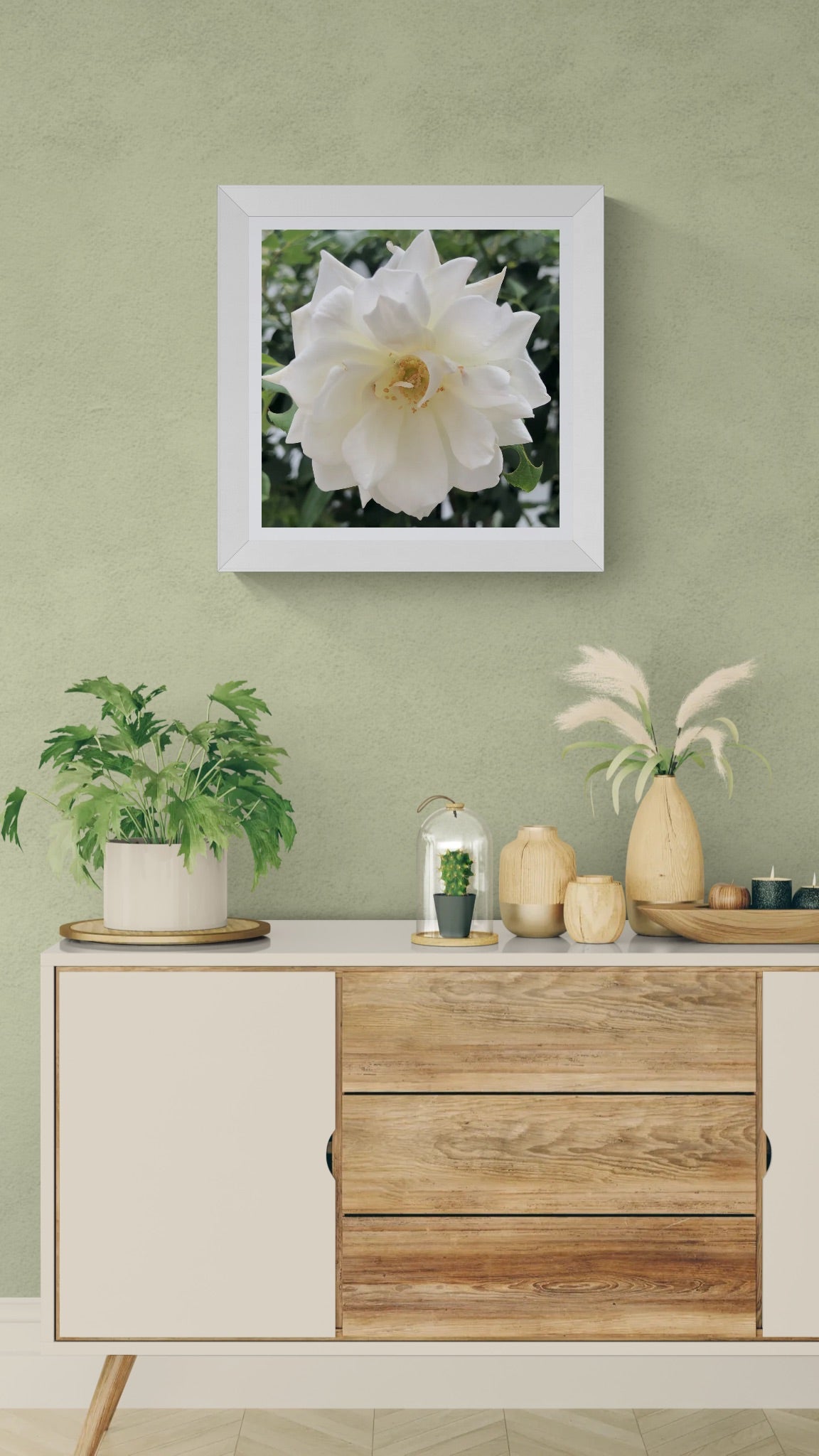 White Iceberg Rose Printable Wall Art, Elegant Botanical Flower Photography, Digital Download