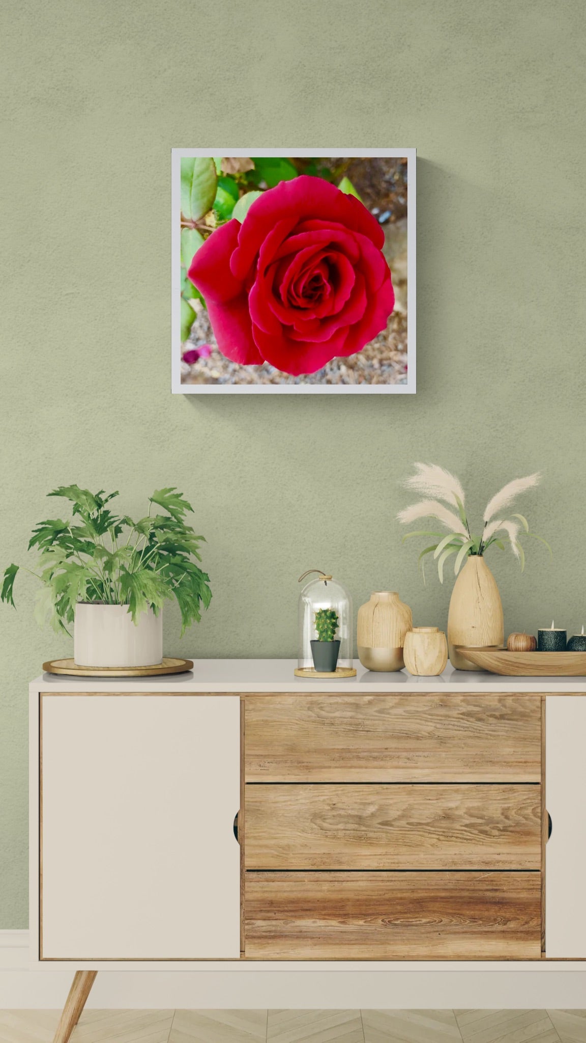 Vibrant Red Rose Printable Wall Art, Botanical Flower Photography, Digital Download